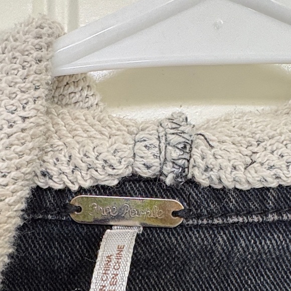 Free People Distressed Black and Gray Women's Jacket - Picture 5 of 10